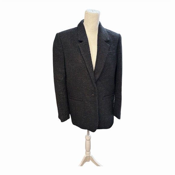 The Kooples Jackets & Blazers - The Kooples Blazer Jacket Womens Small Black Structured Tailored Button 36/S